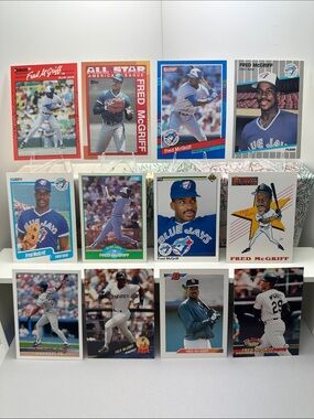 Fred McGriff vintage lot of 12 (Blue Jay, Padres)